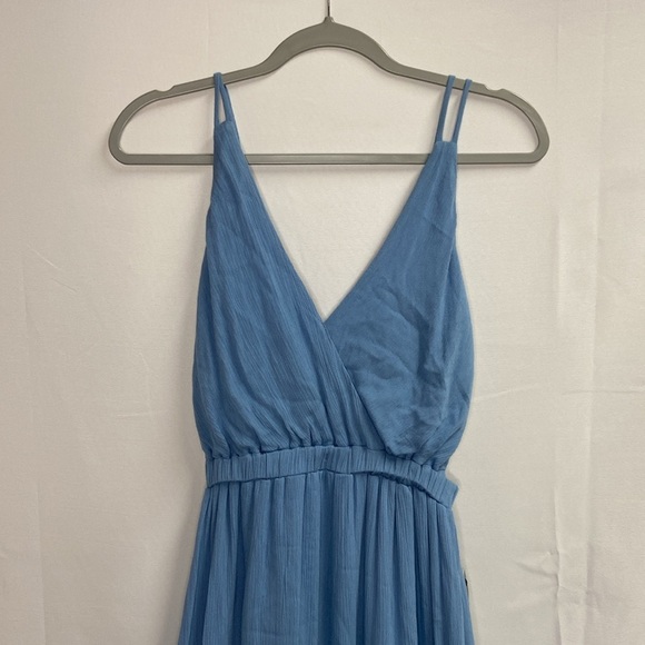 Lulu's Lost in Paradise Strappy Back Maxi Dress Slate Blue Size XS NWT - Picture 4 of 8